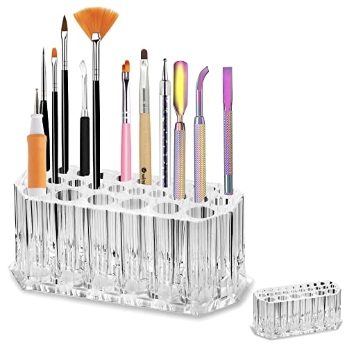 Acrylic Nail Art Tool Organizer Storage for Storing Pro Beauty Finger Nailcare Art Kit Tools Makeup Display Case Refillable Container Holder Organization