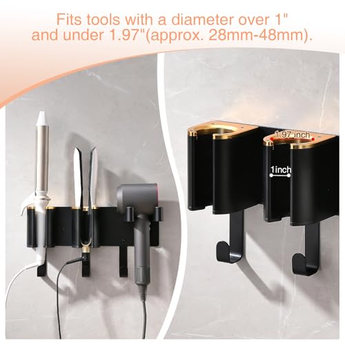 Hair Tool Organizer Wall Mount, Hair Dryer Curling iron Organizer - view 5