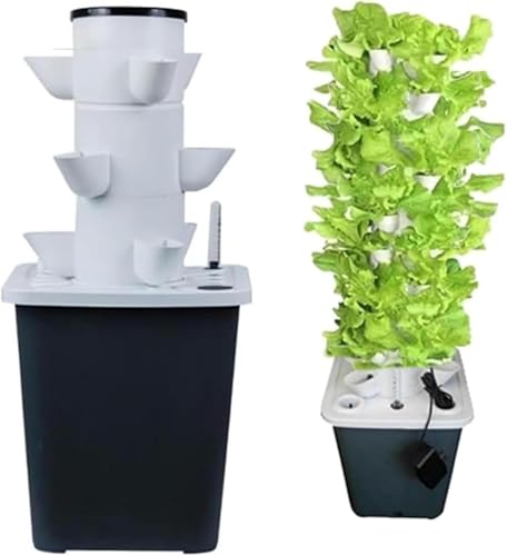Indoor Hydroponic Tower Garden System - Aeroponic Growing Kit with Pump & Timer for Home Vegetables, Herbs, and Plants – Easy Setup, Saving, Soil-Free Gardening