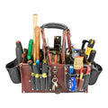 Stronghold Master Carpenter Case - 45 Pockets & Tool Holders - Upright Design, Divided Interior - Made in USA