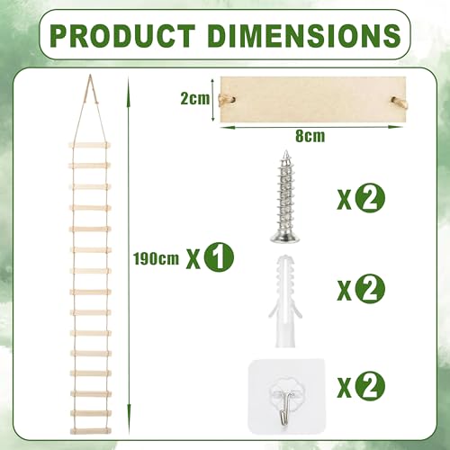 Extra Tall 6ft Wooden Ladder Trellis for Climbing Plants - Sturdy Indoor/Outdoor Plant Support,Easy Assembly & Space-Saving Vertical Garden Decor for Potted Plants, Vines, Pothos, Monstera - view 2