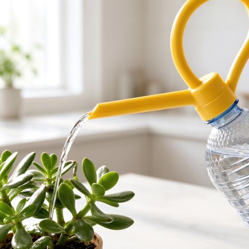Bottle Watering Spout, Easy Plant Irrigation Attachment for Plastic Bottles, Indoor Pots, Seedlings, Balconies, Garden Beds and Household Plant Care - Yellow - view 3