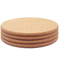 Cork Plant Coasters, Double Layers Hard Cork, 8 Inch, 4 Pcs