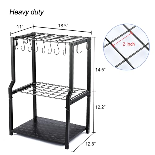 Garden Tool Organizer for Garage Corner,Free Standing Yard Tools Rack Heavy Duty,Garage Organization and Storage Stand for Broom,Mop,Rakes,Shovel Holder for Lawn/Shed/Outdoor. - view 5