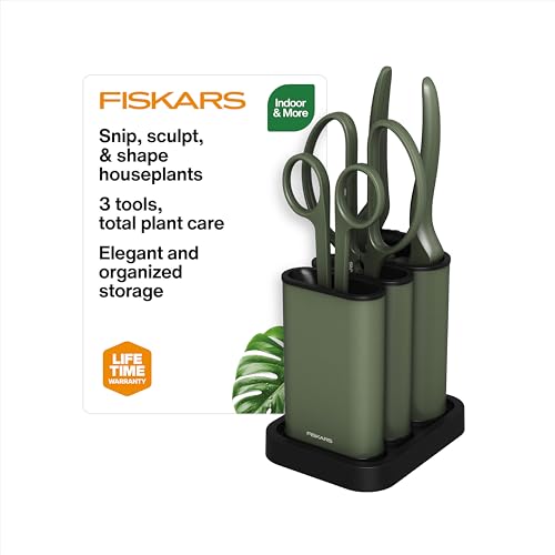Indoor Plant Care 3-Piece Set, Precision Gardening Tools, Green
