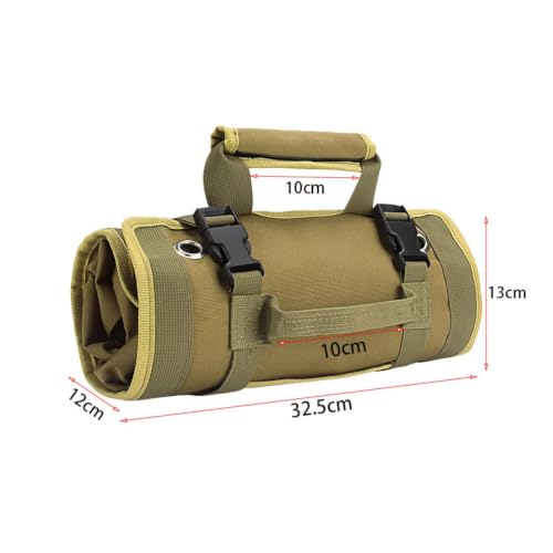 Multiple-Pockets Tool Storage Carrier | Tool Storage Bag with Zippered Pockets, Compact, for Workshop, Garage, Mechanics, handymen, Green - view 6