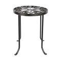 VTT-01 Round Trivet Wrought Iron Plant Stand, Graphite