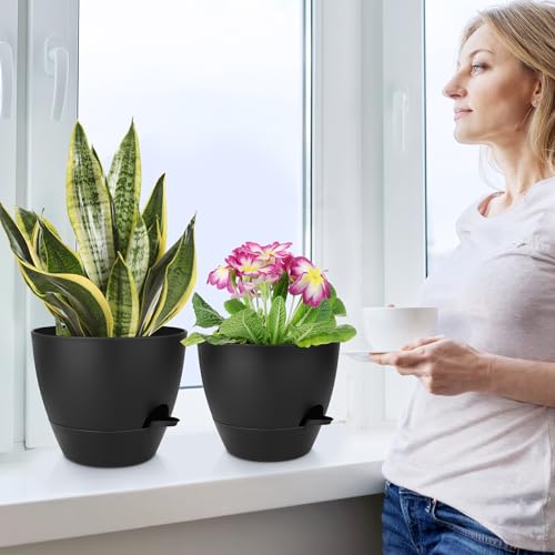 7/7.5/8/9/10 Inch Self Watering Pots for Indoor/Outdoor Plants - view 6