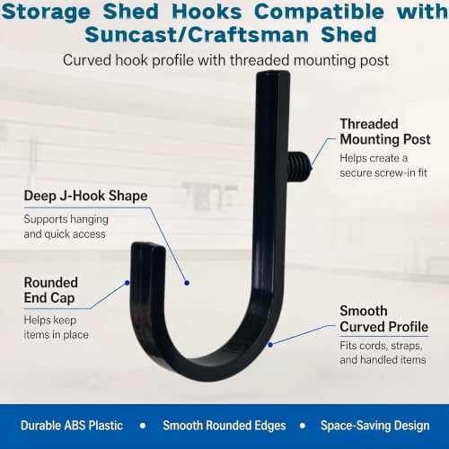 12 Pcs Storage Shed Hooks Compatible with Suncast/Craftsman Shed - view 5