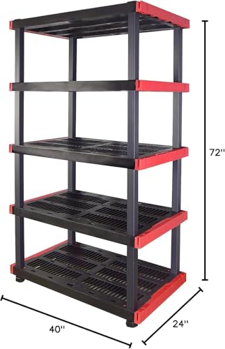 Craftsman 5-Tier Heavy Duty Plastic Storage Shelves, Garage Organization - view 3