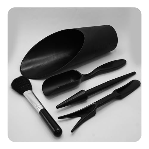 5Pcs Mini Succulent Tools Set, Plastic Garden Hand Tools Kit for Indoor Plant Care, Succulent Bonsai Miniature Garden Tool Set,Small Gardening Tools for Transplanting Digging Planting, Black - view 3