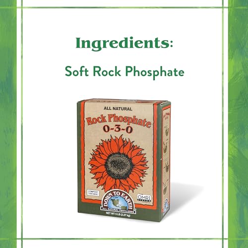 Organic Rock Phosphate - Calcium Phosphate Plant Food for Flower Beds and Vegetable Gardens 0-3-0, 5 lb - view 4