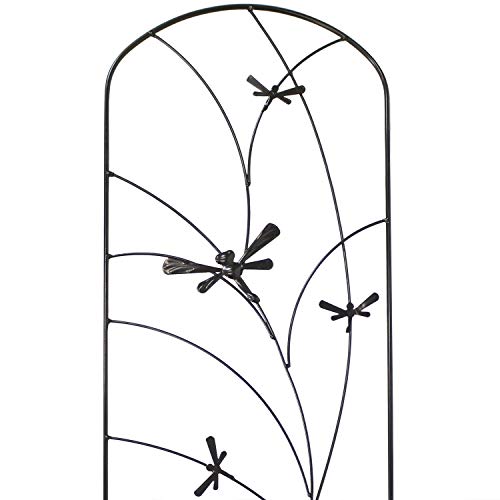 Sunnydaze 56" Black Metal Garden Trellis for Climbing Plants, 2-Pack - view 6