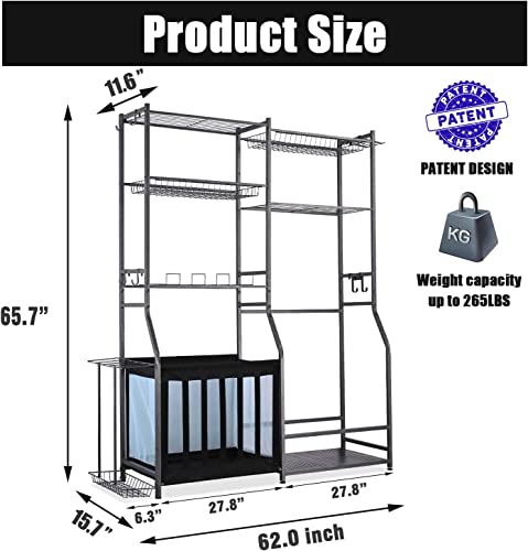 Sports Equipment Organizer for Garage with Golf Bag Storage - view 6