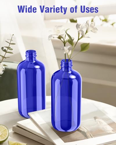 Glass Spray Bottle 8 oz for Cleaning, Plants (2 Pack, Blue) - view 4