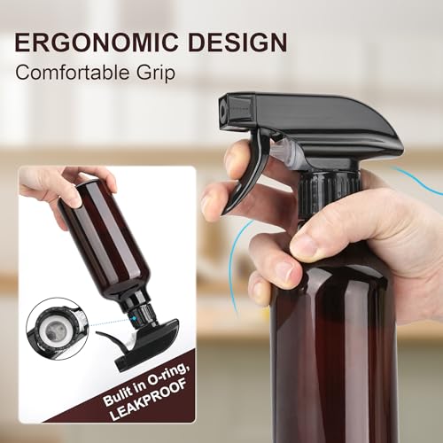 12oz/350ml Plastic Spray Bottles 1 Pack, Adjustable Mist/Stream - view 4