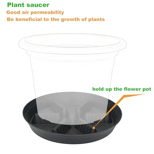2 Pack Plant Saucer 17 inch 2 Pack, Raised Middle Plant Trays for Pots, Large Plastic Plant Saucers for Indoors, Water Tray for Plants,Drip Trays Plant Stand Water Catcher Tray, Pot Saucers for Plants - view 4