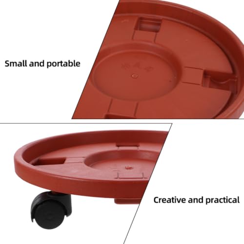 Rolling Planter Tray with Wheels, PP Plant Stand for Heavy Pots - view 3