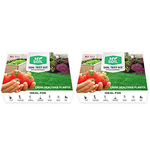 MySoil Soil Test Kit 2 Pack, Unlock Your Lawn & Garden Potential, Complete & Accurate Nutrient and pH Analysis with Recommendations Tailored to Your Soil and Plant Needs