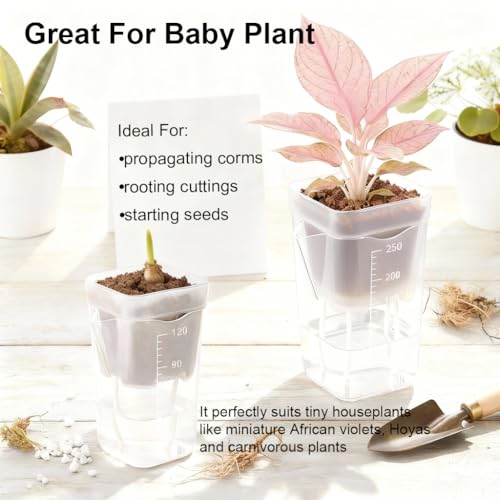10 Pack 2.5 inch Clear self Watering pots for Indoor Plants - view 5