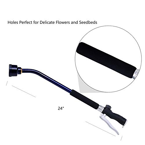 Watering Wand, 24 Inches Sprayer Wand with Superior Stainless Head, Perfect for Hanging Baskets, Plants, Flowers, Shrubs, Garden and Lawn, Purple - view 7