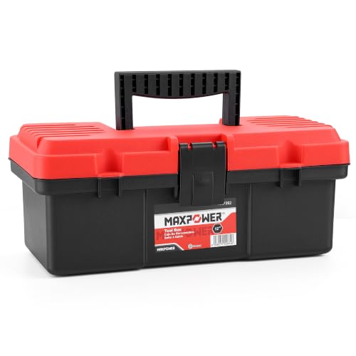 12-inch Small Plastic Tool Box, Lockable, Removable Tray