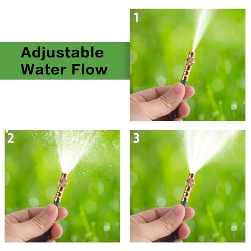 100FT 1/4" Quick-Connect Drip Irrigation System Kit, Automatic Garden Watering System with 16 Pcs Adjustable Spray Nozzles for Garden, Greenhouse, Yard, Lawn - view 4