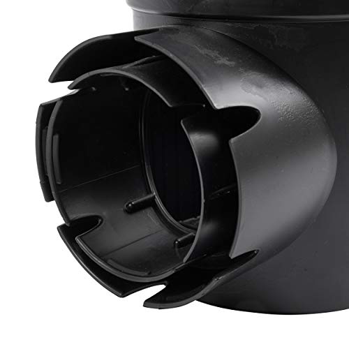 201 Round Spee-D Catch Basin Drain, 2 Outlets, Connects to 3-Inch and 4-Inch Drain Pipes, Manages Light Water Flows, 6-Inch, Plastic, Black - view 5