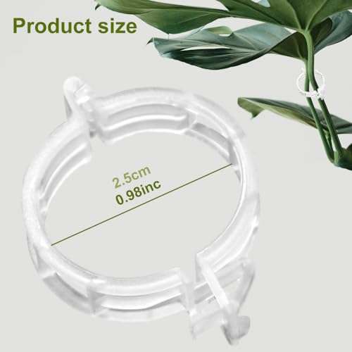150 PCS Secured Plastic Plant Clip, Plant Support Clips, Garden Clips for Climbing Plants, Plastic Trellis Clips Plant Support Clips Tomato Grape Vine Vegetables Plant Fixing Clips (150, Green) - view 2