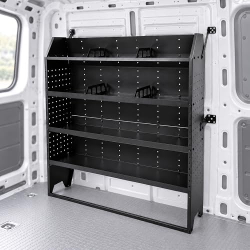 Van Shelving System, 52"x60"x13" Heavy Duty Storage Rack with 4 Shelves
