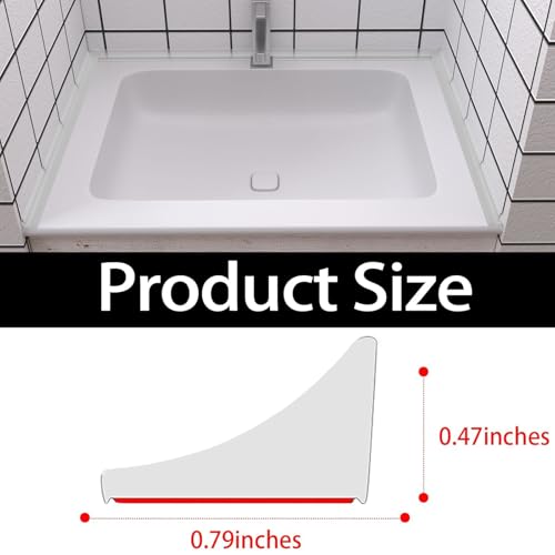 Silicone Shower Threshold Water Dam Barrier, 39 Inch, Clear - view 2