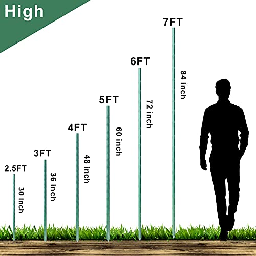 Garden Stakes 48 inch 4ft Sturdy Tomato Stakes, Plant Stakes for Outdoor Plants, Metal Plant Support Sticks for Gardening, Pack of 50 - view 2