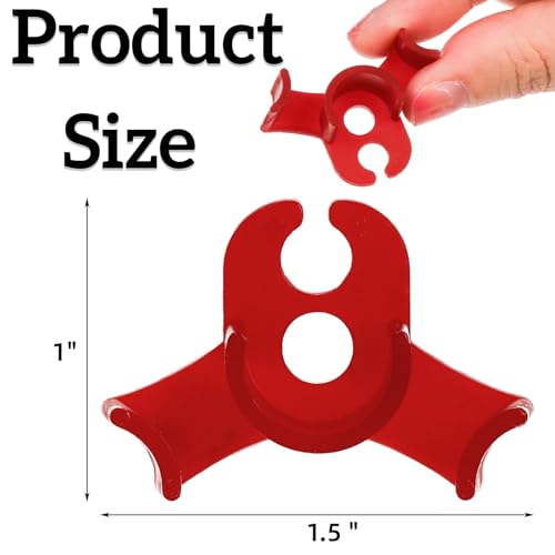 100 Pack Plant Training Clips, 90 Degrees Plant Stem Bender, Low Stress Plant Branch Trainer Clips for Flowers, Vegetables, Plant Gardening (Circle Style,Red) - view 2