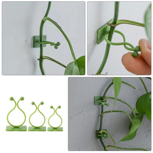 90pcs Plant Trellis Clips Plastic Vine Wall Mount Hooks Green - view 6