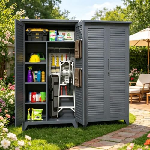 Outdoor Garden Cabinet, Balcony Storage Cabinet - view 6