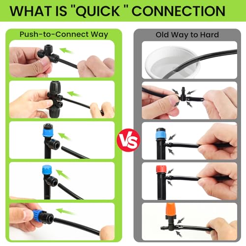 Drip Irrigation System Kit for Garden Watering, 230FT Quick Connect - view 5
