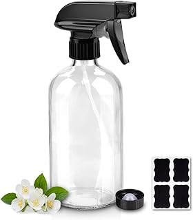 Glass Spray Bottles for Cleaning - 16 oz Refillable Spray Bottles for Hair