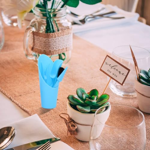 6pcs Succulent Planting Tool Set, Plastic Tools Blue for Beginners - view 4