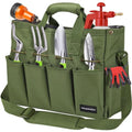 14Inch Garden Tote Bag, 900D Standable, Dark green