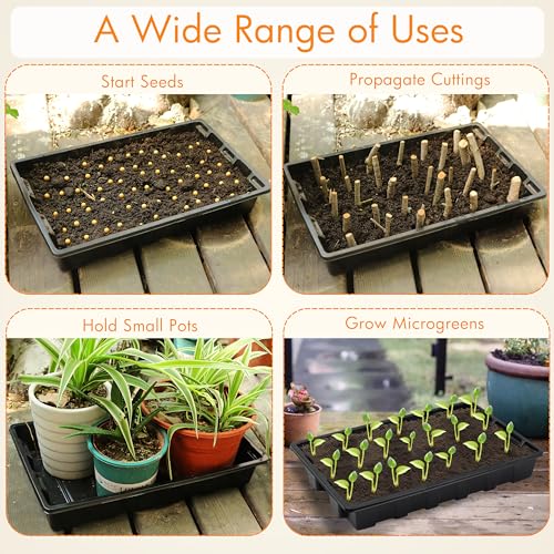 10 Pack Seed Trays Reusable Plant Grow Trays - view 4