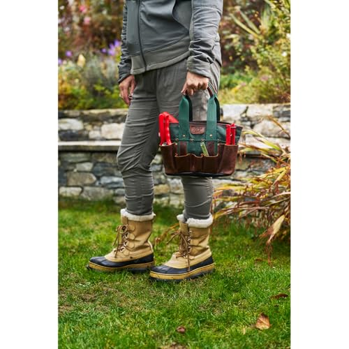 482 garden bag mini compact, waterproof canvas and leather, lightweight 400 g, multiple compartments, practical transport bag for tools, gloves, scissors and accessories - view 5