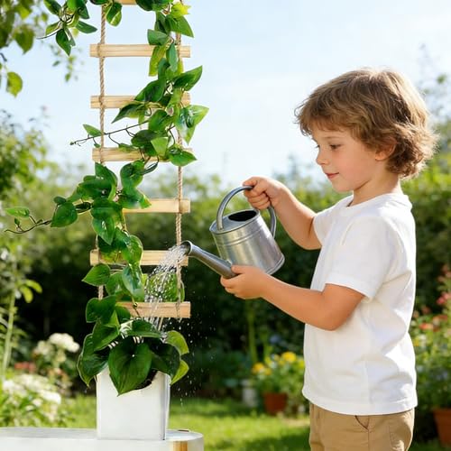 Extra Tall 6ft Wooden Ladder Trellis for Climbing Plants - Sturdy Indoor/Outdoor Plant Support,Easy Assembly & Space-Saving Vertical Garden Decor for Potted Plants, Vines, Pothos, Monstera - view 7