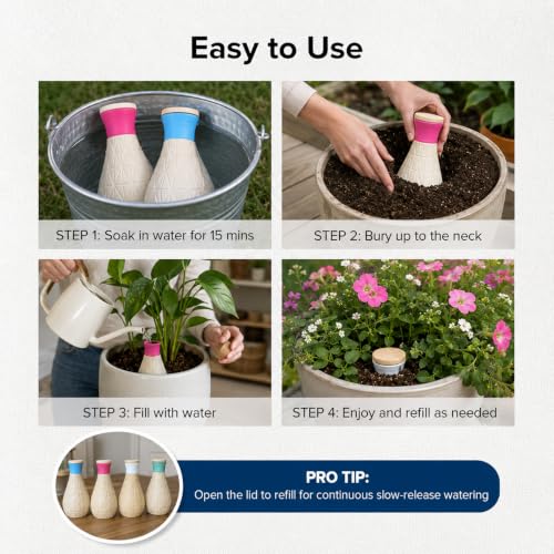 4 Pack Self Watering Stakes, Slow Release Plant Spikes for Plant Pots 15oz - view 3