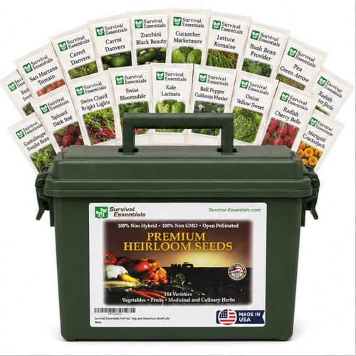 144 Varieties Non-GMO Seed Vault for All USDA Zones