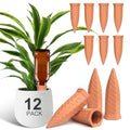 12 Pack Terracotta Watering Spikes, Vacation Self Watering Stakes