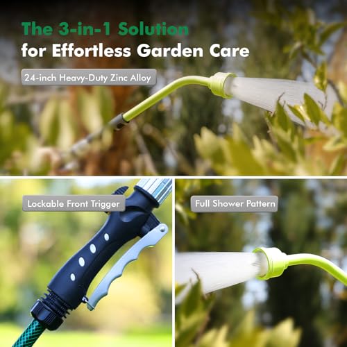 Heavy Duty Metal Watering Wand 24 Inches, Water Wand for Garden Hose - view 2