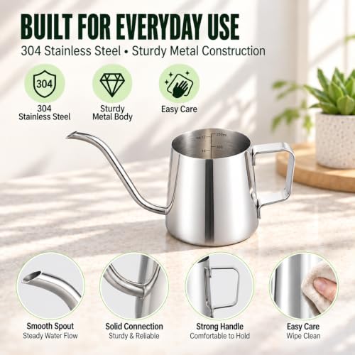 12 oz Stainless Steel Mini Watering Can for Indoor Plants - view 7