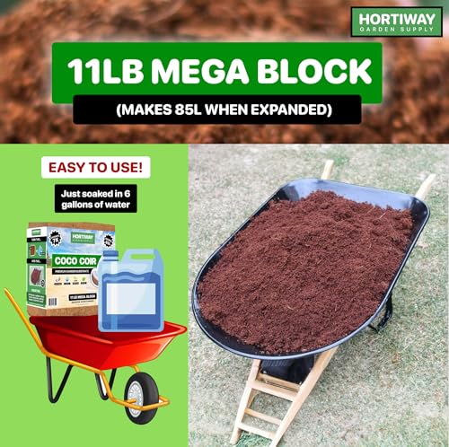11lbs Premium Coco Coir Brick -100% Organic Coconut Coir for for Plants, Low EC & pH Balance, Natural Compressed Growing Medium, Coconut Core for Gardening Planting & Potting Soil Substrate - view 4