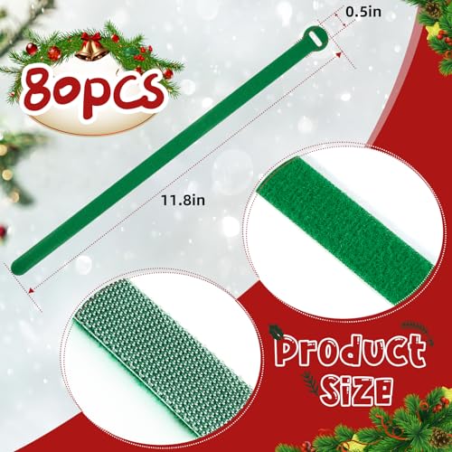80 Pcs 11.8 Inch Christmas Garland Ties, Decorative Holiday Garland Ties - view 4