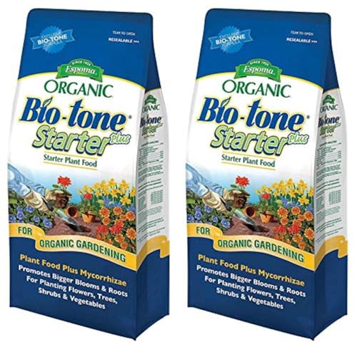 Organic Bio-Tone Starter Plus 4-3-3 Natural & Organic Starter Plant Food with Both Endo & Ecto Mycorrhizae; 4 lb. Bag; The Ultimate Starter Fertilizer - Pack of 2